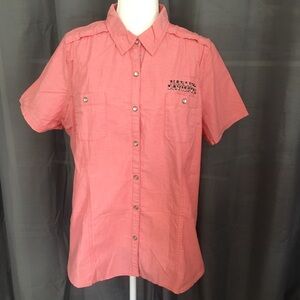 Women’s Harley Pearl Snap Front Shirt Size 2X? (No size tag) w/ Air Vents